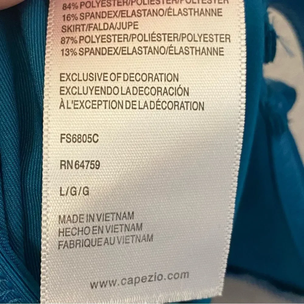 Capezio dance class costume ballet dress leotard lyrical Teal skirt LC child